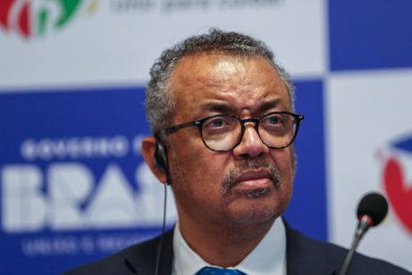 Fabio Rodrigues-Pozzebom/ Agência Brasil Brasília, DF 07/02/2024 O diretor-geral da Organização Mundial da Saúde (OMS), Tedros Adhanom, participa do lançamento do programa Brasil Saudável, para eliminar doenças determinadas socialmente Foto: Fabio Rodrigues-Pozzebom/ Agência Brasil