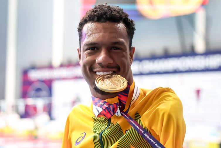 Singapura, 26/09/2025 - Nadador Gabriel Araújo no Mundial Paralímpico de Natação - Singapura 2025 - 
Foto: Wander Roberto/CPB