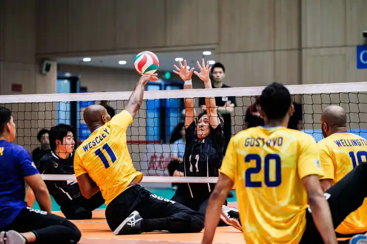 World Paravolley/Divulgação 14/07/2026 - Hanghzou (China) - Brasil vai às quartas do Mundial de vôlei sentado nos dois naipes. Foto: World Paravolley/Divulgação
