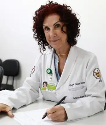 Hucam/Divulgação Brasil participa de pesquisa inédita que busca a cura da hepatite B. Professora do Hucam-Ufes, referência no assunto, Tânia Reuter. Foto: Hucam/Divulgação